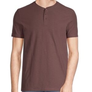Denver Hayes Men's Henley tee, short sleeves, M